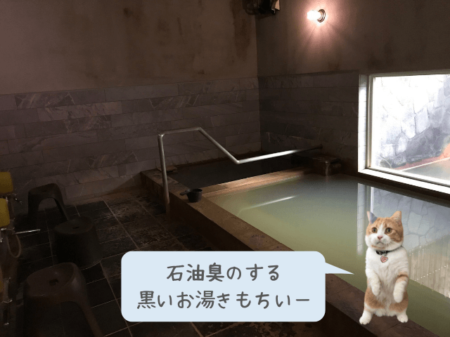 川島温泉のお湯の様子
