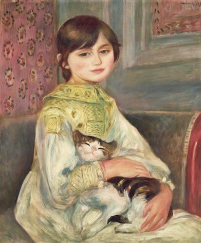 ルノワール【ジュリー・マネ （ 猫を抱く少女 ）】　1887年　